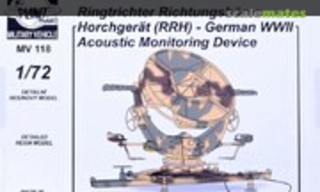 1:72 Ringtrichter Richtungshorer Horchgerat (RRH) German WWII Acoustic Monitoring Device (Planet Models MV118) MV118