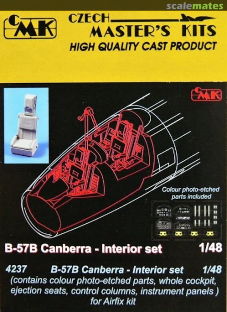 Boxart Martin B-57B Canberra Interior set 4237 CMK Boxart Martin B-57B Canberra Interior set 4237 CMK