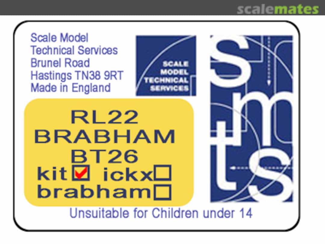 Boxart Brabham BT26A RL022 Scale Model Technical Service Boxart Brabham BT26A RL022 Scale Model Technical Service