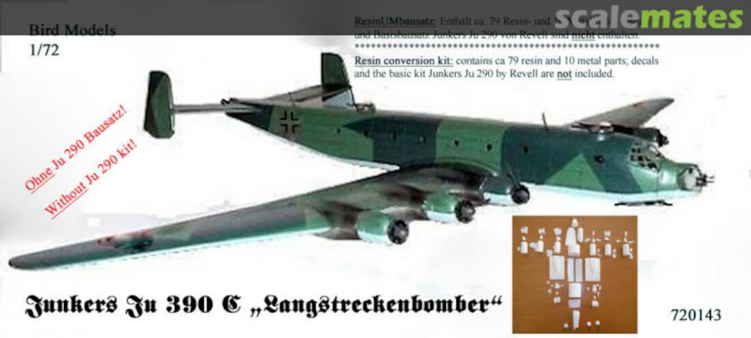 Boxart Junkers Ju 390 C "Langstreckenbomber" 720143 Bird Models