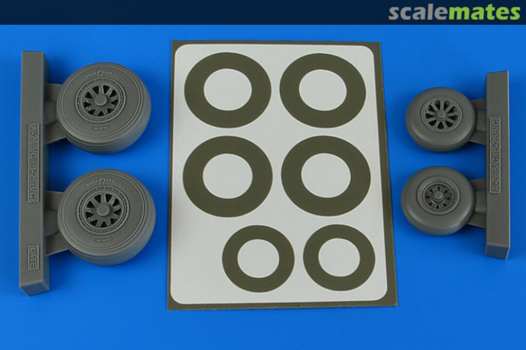 Boxart A-26B/C (B-26B/C) Invader wheels & paint masks late 4843 Aires Boxart A-26B/C (B-26B/C) Invader wheels & paint masks late 4843 Aires