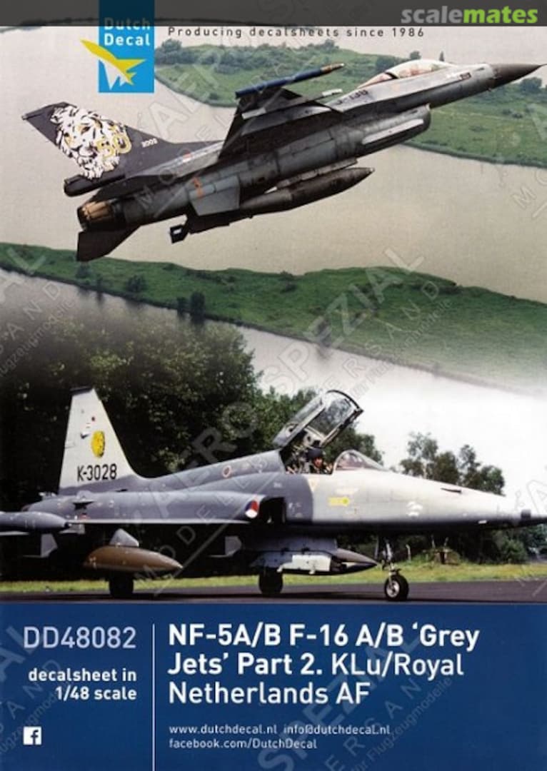 Boxart NF-5A/B & F-16A/B 'Grey Jets' Part 2 DD48082 Dutch Decal Boxart NF-5A/B & F-16A/B 'Grey Jets' Part 2 DD48082 Dutch Decal