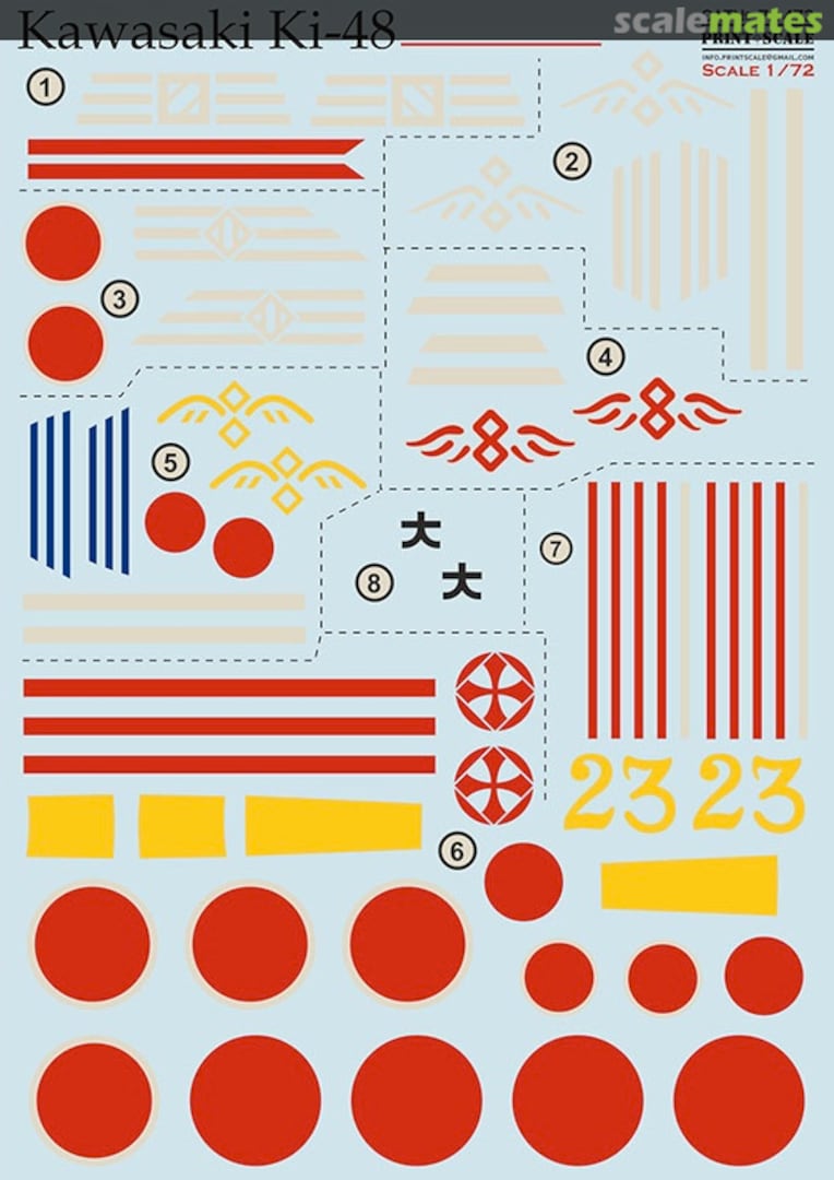 Boxart Print Scale 72-473 Decal for Kawasaki Ki-48 Military aircraft 72-473 Print Scale Boxart Print Scale 72-473 Decal for Kawasaki Ki-48 Military aircraft 72-473 Print Scale