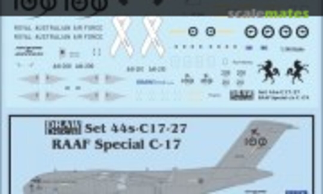 1:144 Royal Australian Air Force Special Scheme C-17A (Draw Decal 44-C17-27) 44-C17-27