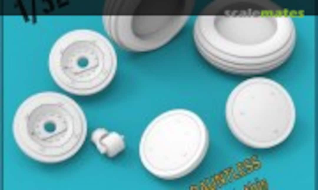 1:32 SBD Dauntless Wheel Upgrade - GROOVED Tread (RESIN2detail RFF32129) RFF32129