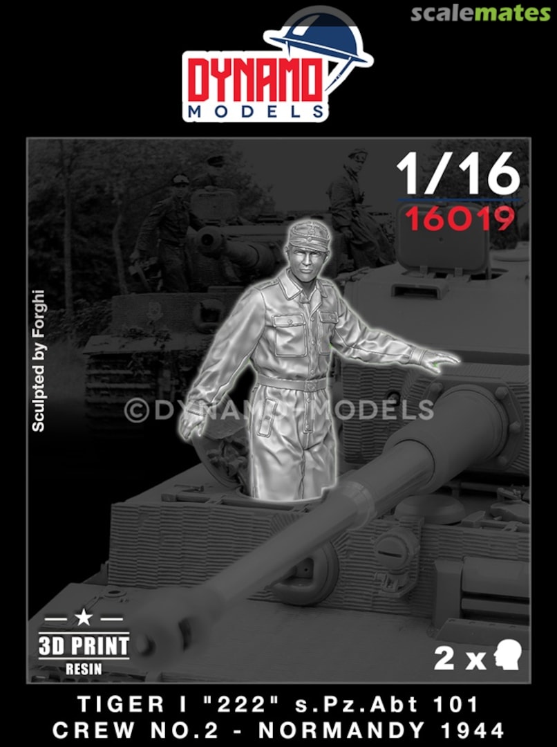 Boxart TIGER I 222 S.PZ. ABT 101 CREW NO.2 - NORMANDY 1944 16019 Dynamo Models Boxart TIGER I 222 S.PZ. ABT 101 CREW NO.2 - NORMANDY 1944 16019 Dynamo Models