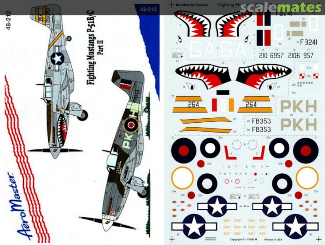Boxart Fighting Mustangs P-51B/C 48-212 AeroMaster Boxart Fighting Mustangs P-51B/C 48-212 AeroMaster