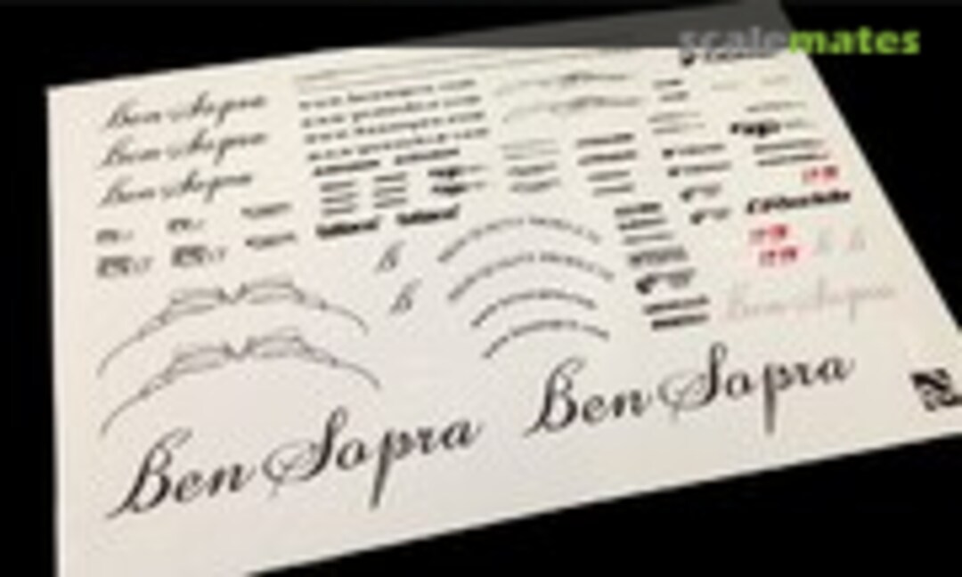 1:24 Bensopra R35 Show Car Decals (Eightyone F81-24006) F81-24006