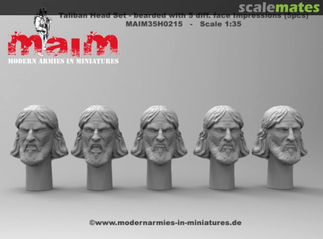 Boxart Taliban Head Set - Bearded with 5 Diff. Face Impressions MAIM35H0215 MAiM Boxart Taliban Head Set - Bearded with 5 Diff. Face Impressions MAIM35H0215 MAiM