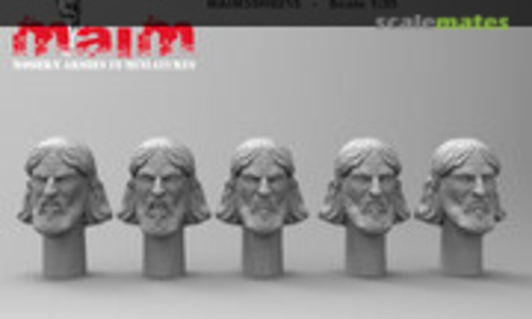 1:35 Taliban Head Set - Bearded with 5 Diff. Face Impressions (MAiM MAIM35H0215) MAIM35H0215