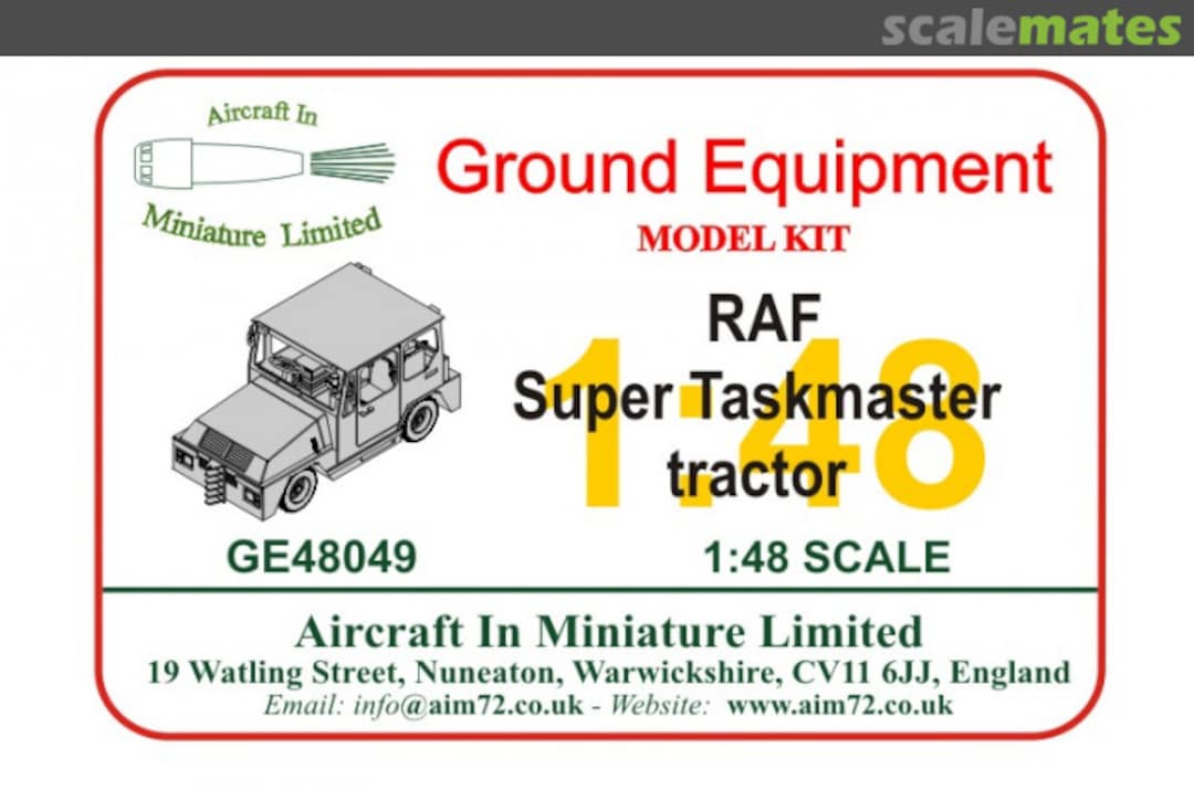 Boxart RAF Super Taskmaster tractor GE48049 Aircraft In Miniature Ltd Boxart RAF Super Taskmaster tractor GE48049 Aircraft In Miniature Ltd