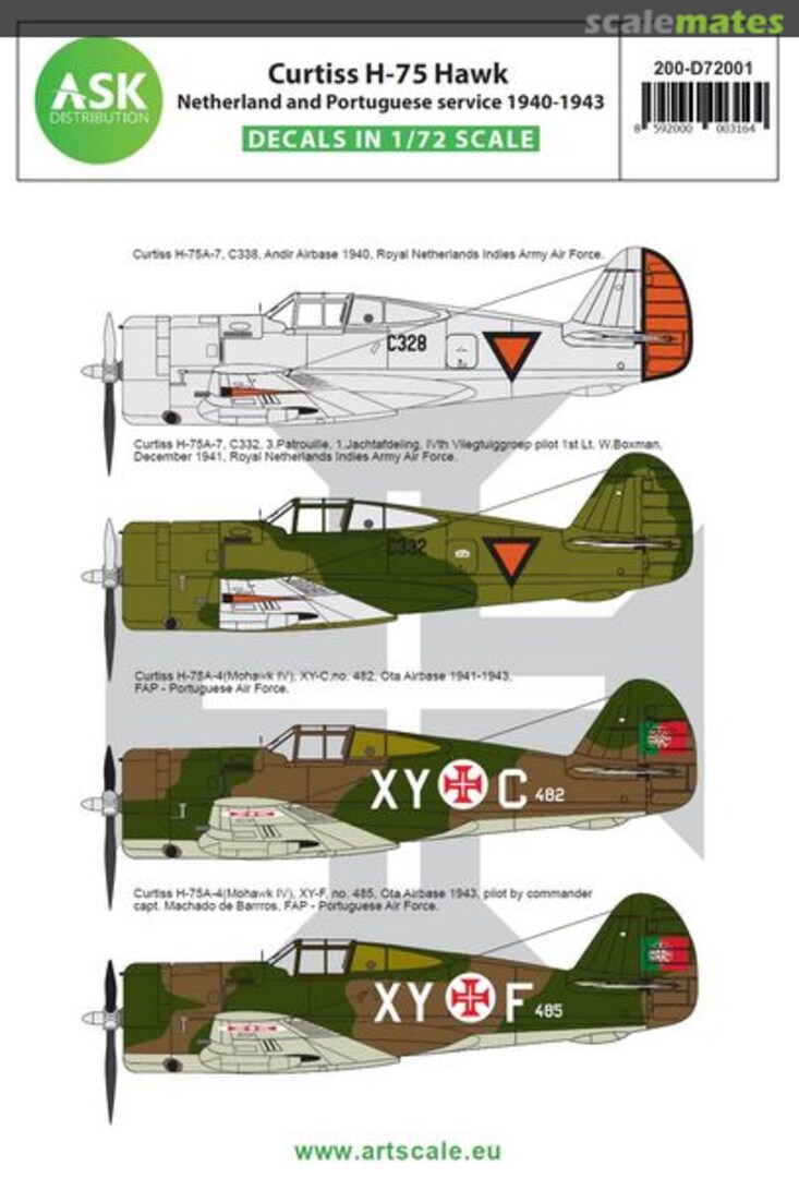 Boxart Curtiss H-75 200-D72001 ASK Boxart Curtiss H-75 200-D72001 ASK