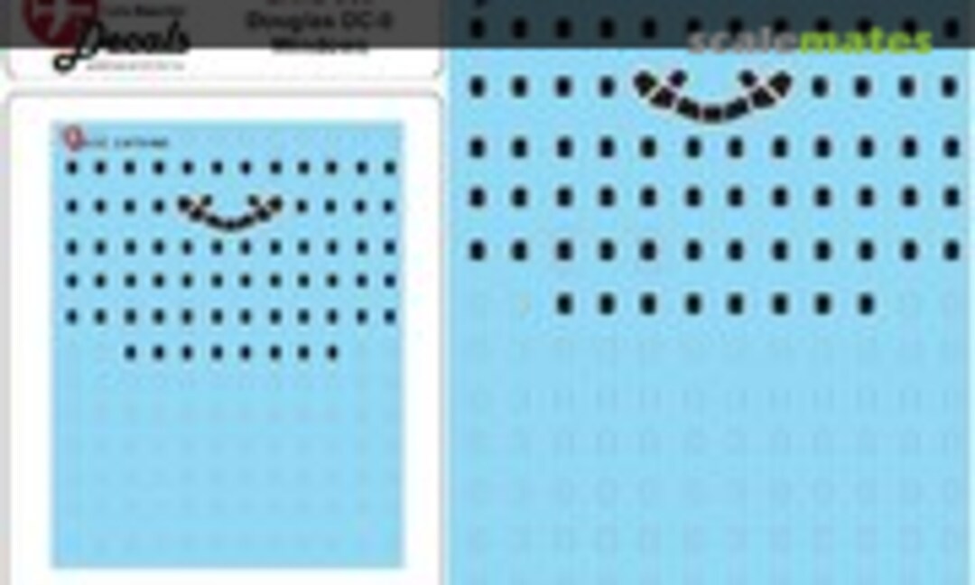 1:72 Douglas DC-8 windows in 1/72 (Lima November Decals LN72-563) LN72-563