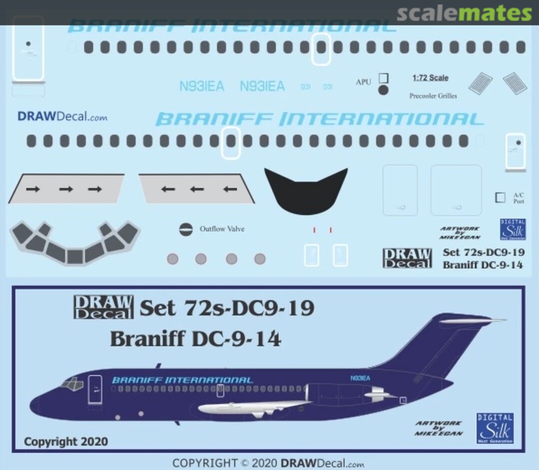 Boxart Braniff DC-9-14 72-DC9-19 Draw Decal Boxart Braniff DC-9-14 72-DC9-19 Draw Decal