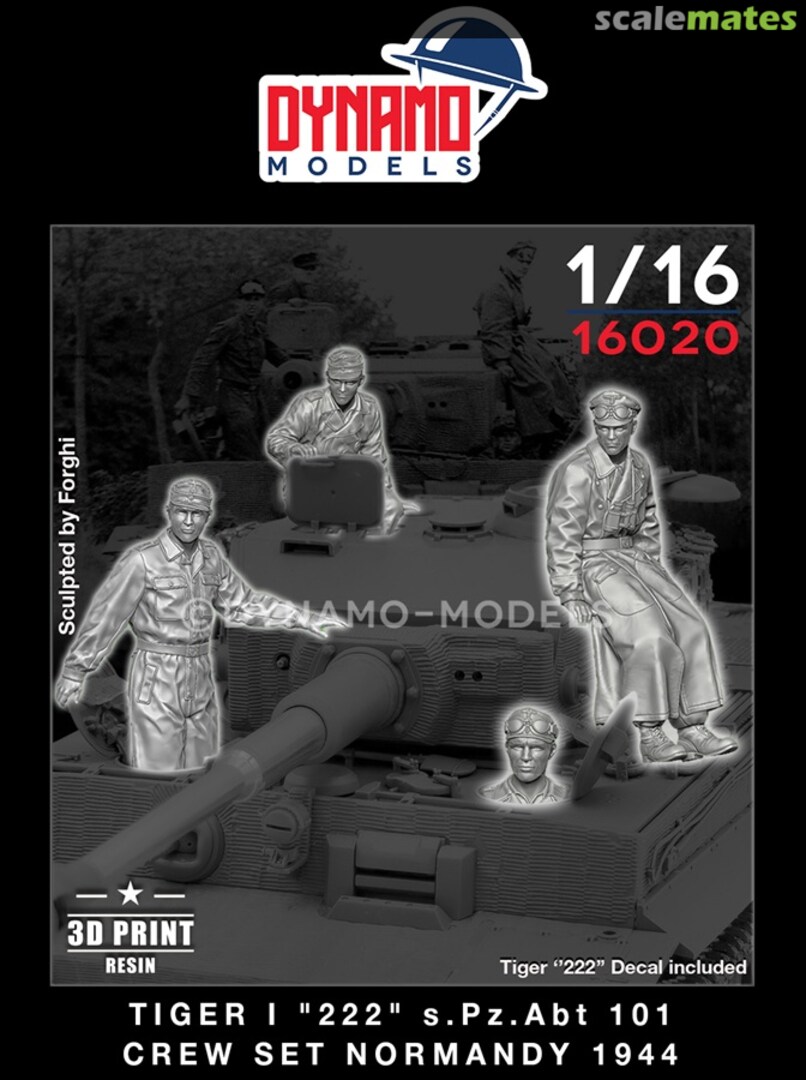 Boxart TIGER I 222 S.PZ. ABT 101 SET - NORMANDY 1944 16020 Dynamo Models
