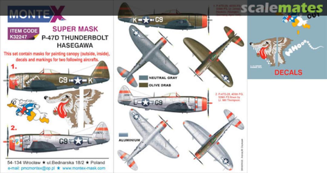 Boxart Republic P-47D Thunderbolt K32247 Montex Boxart Republic P-47D Thunderbolt K32247 Montex