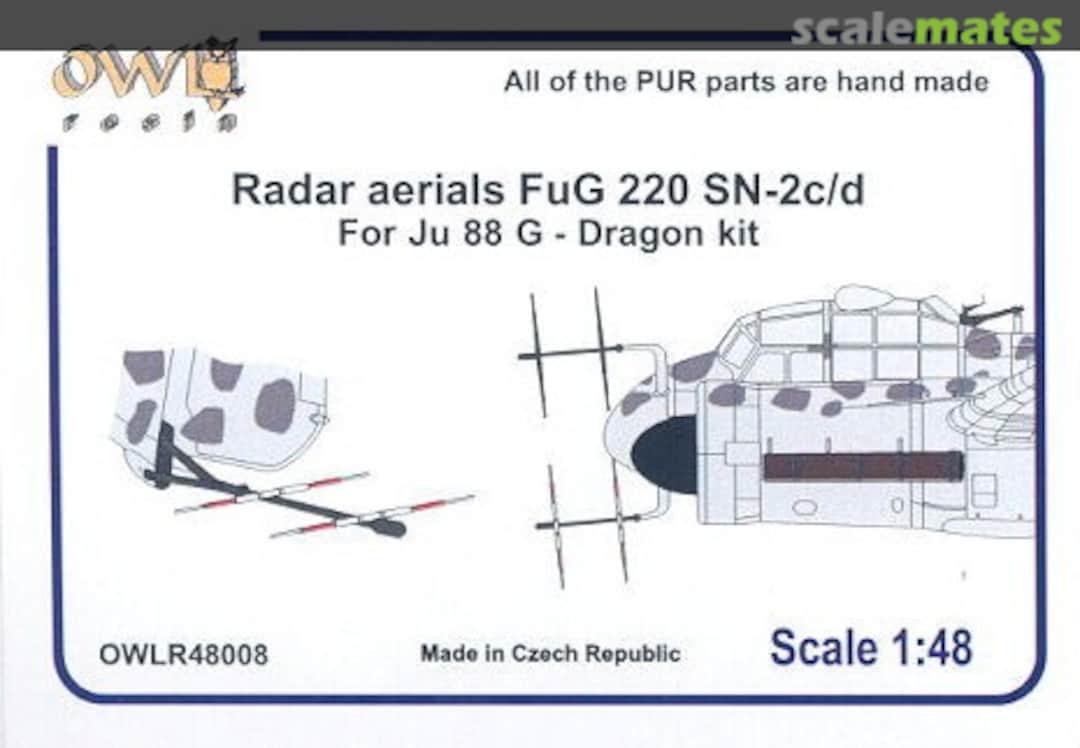 Boxart Radar aerials FuG 220 SN-2c/d for Ju 88 G R48008 OWL Boxart Radar aerials FuG 220 SN-2c/d for Ju 88 G R48008 OWL