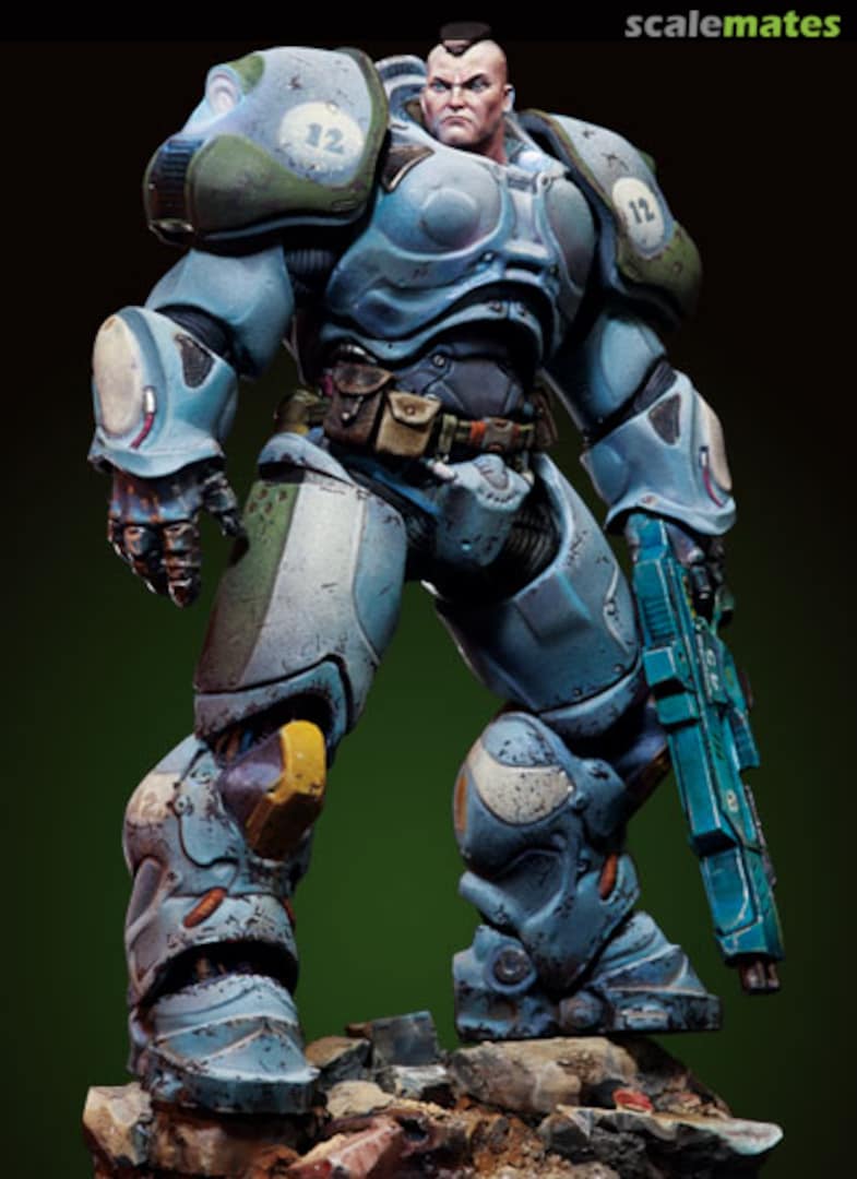 Boxart Sgt. Connor, Serpentian Heavy Infantry DN-01 Andrea Miniatures Boxart Sgt. Connor, Serpentian Heavy Infantry DN-01 Andrea Miniatures