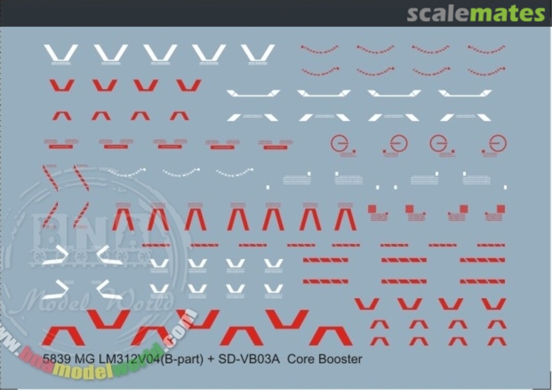 Boxart Decals for MG V Dash Gundam Ver. Ka 5839 Easy Decal