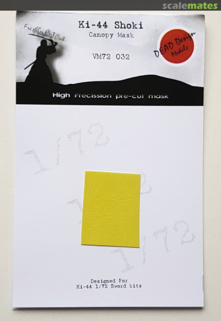 Boxart Nakajima Ki-44 Shoki canopy paint frame mask VM72032 DEAD Design Models