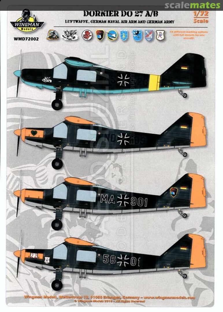 Boxart Do 27A/B Bundeswehr WMD72002 Wingman Models Boxart Do 27A/B Bundeswehr WMD72002 Wingman Models