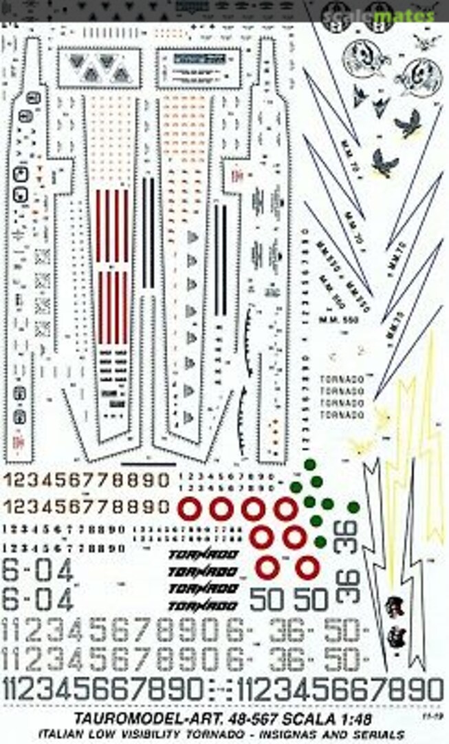 Boxart Italian low visibility Tornado - insignas and serials 48-567 Tauro Model Boxart Italian low visibility Tornado - insignas and serials 48-567 Tauro Model