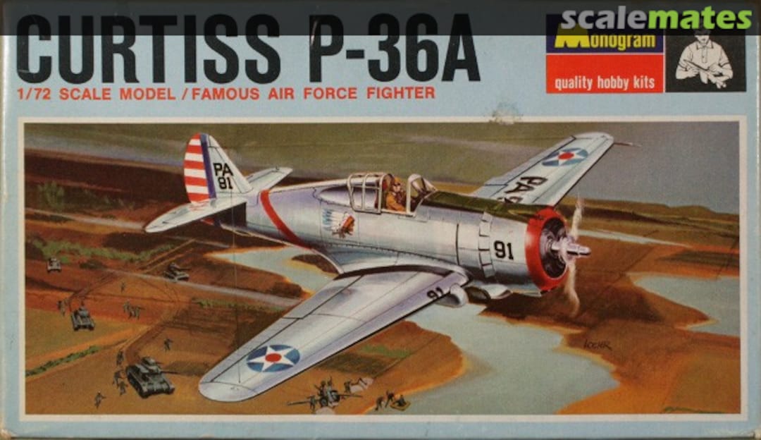 Boxart Curtiss P-36A PA145 Monogram Boxart Curtiss P-36A PA145 Monogram