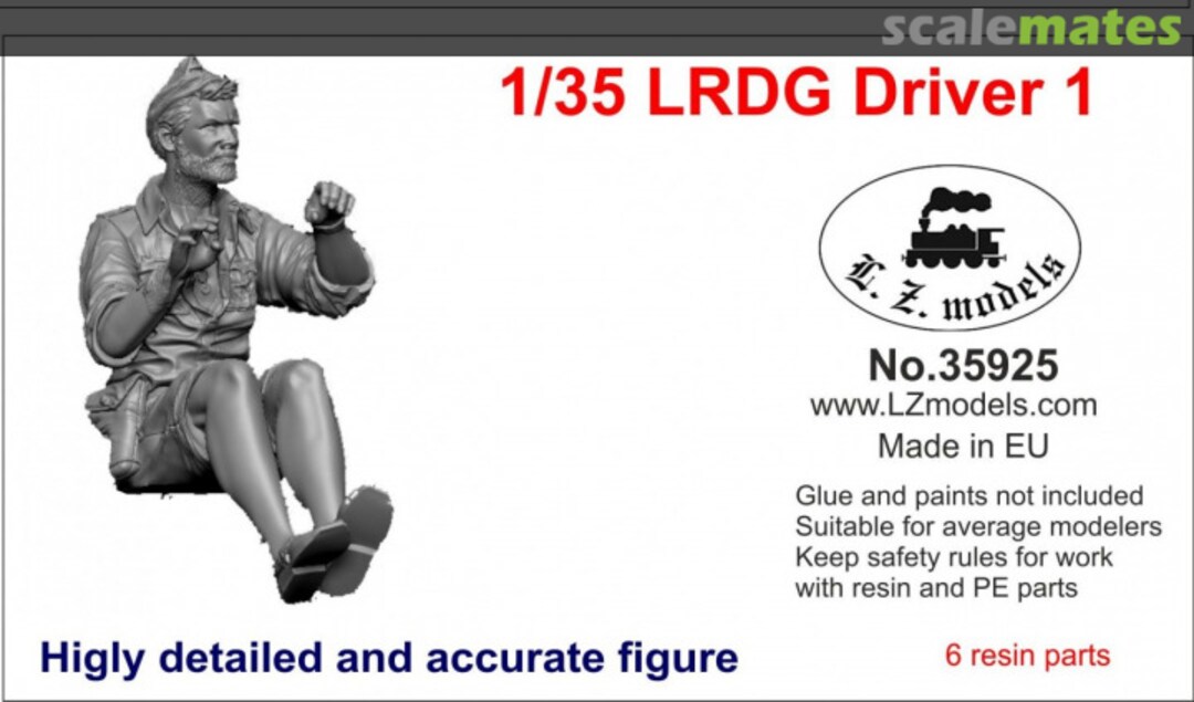 Boxart LRDG Driver 1 35925 L.Z. Models Boxart LRDG Driver 1 35925 L.Z. Models