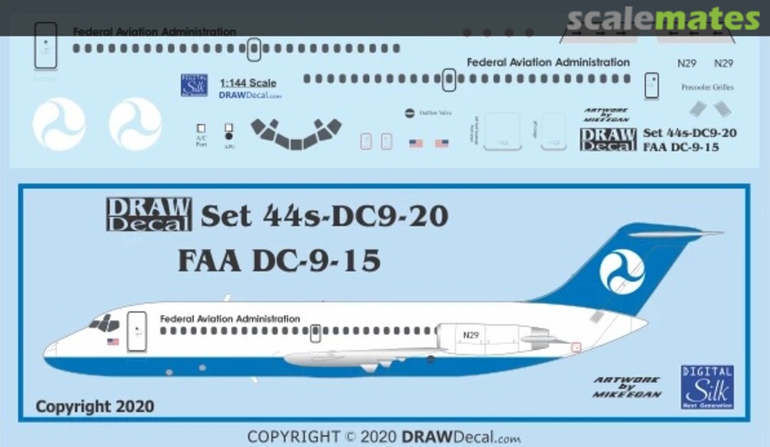 Boxart FAA DC-9-15 44-DC9-20 Draw Decal Boxart FAA DC-9-15 44-DC9-20 Draw Decal