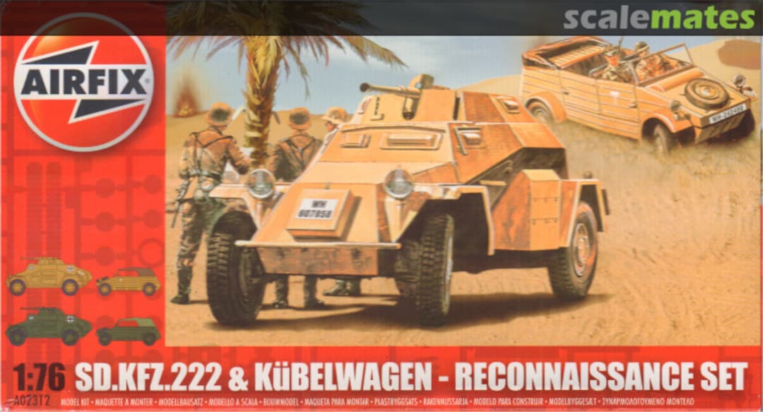 Boxart Sd.Kfz. 222 & Kübelwagen Reconnaissance Set A02312 Airfix Boxart Sd.Kfz. 222 & Kübelwagen Reconnaissance Set A02312 Airfix
