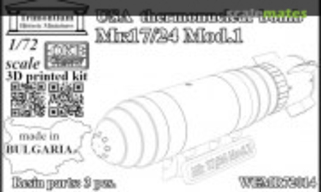 1:72 USA thermonuclear bomb Мк17/24 Mod.1 (OKB Grigorov WEMR72014) WEMR72014