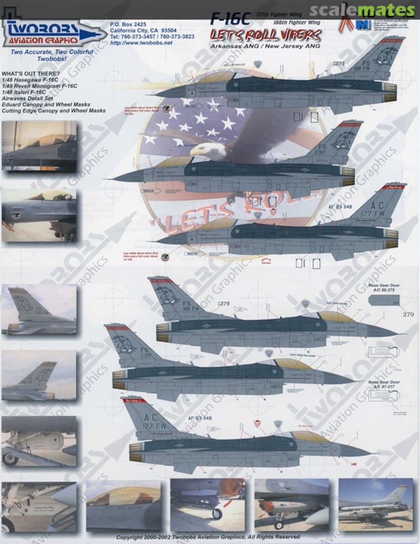 Boxart F-16C Let's Roll Vipers 48-042 TwoBobs Aviation Graphics Boxart F-16C Let's Roll Vipers 48-042 TwoBobs Aviation Graphics