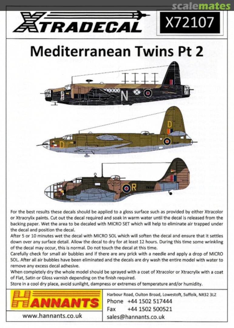 Boxart Mediterranean Twins Pt 2 X72107 Xtradecal Boxart Mediterranean Twins Pt 2 X72107 Xtradecal