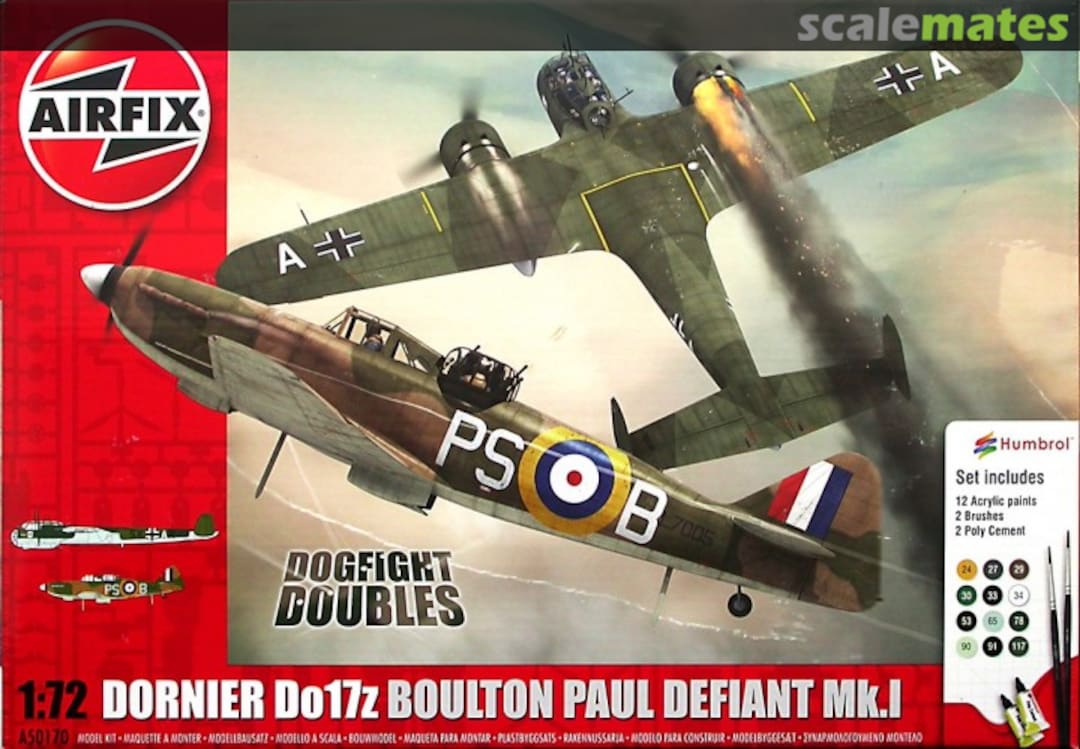 Boxart Dornier Do17Z & Boulton Paul Defiant Mk.I A50170 Airfix Boxart Dornier Do17Z & Boulton Paul Defiant Mk.I A50170 Airfix