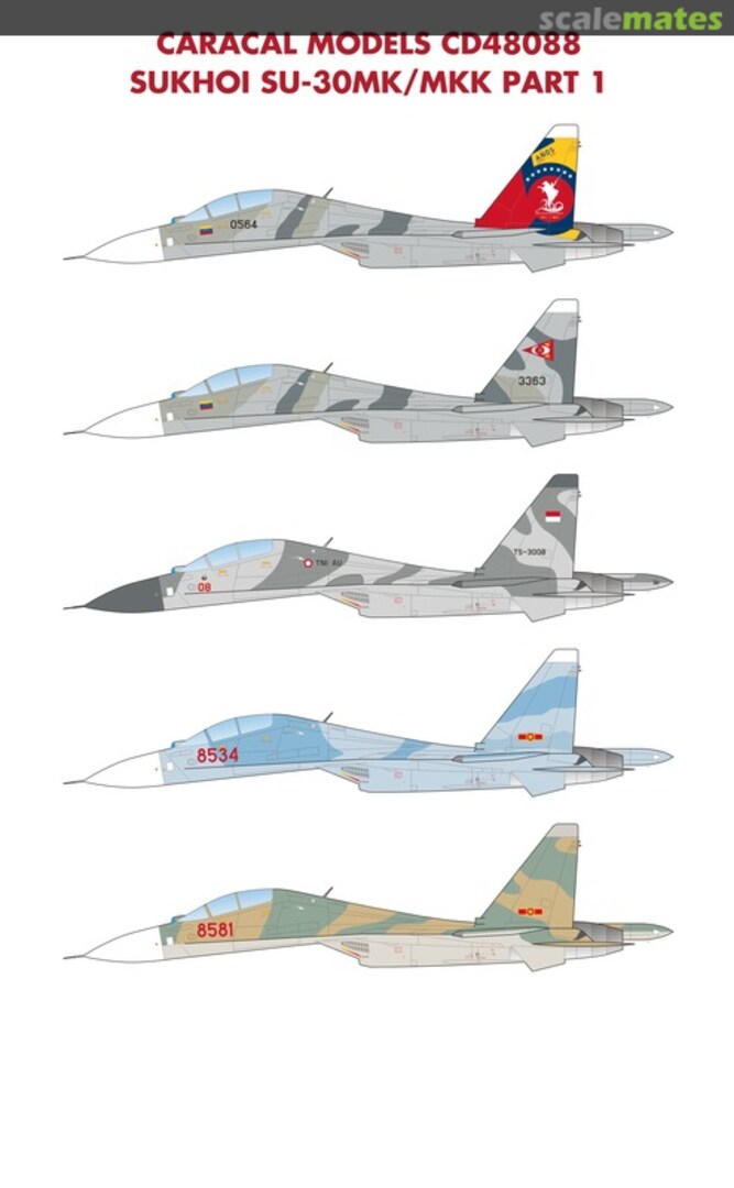 Boxart Sukhoi Su-30MK/MKK CD48088 Caracal Models Boxart Sukhoi Su-30MK/MKK CD48088 Caracal Models