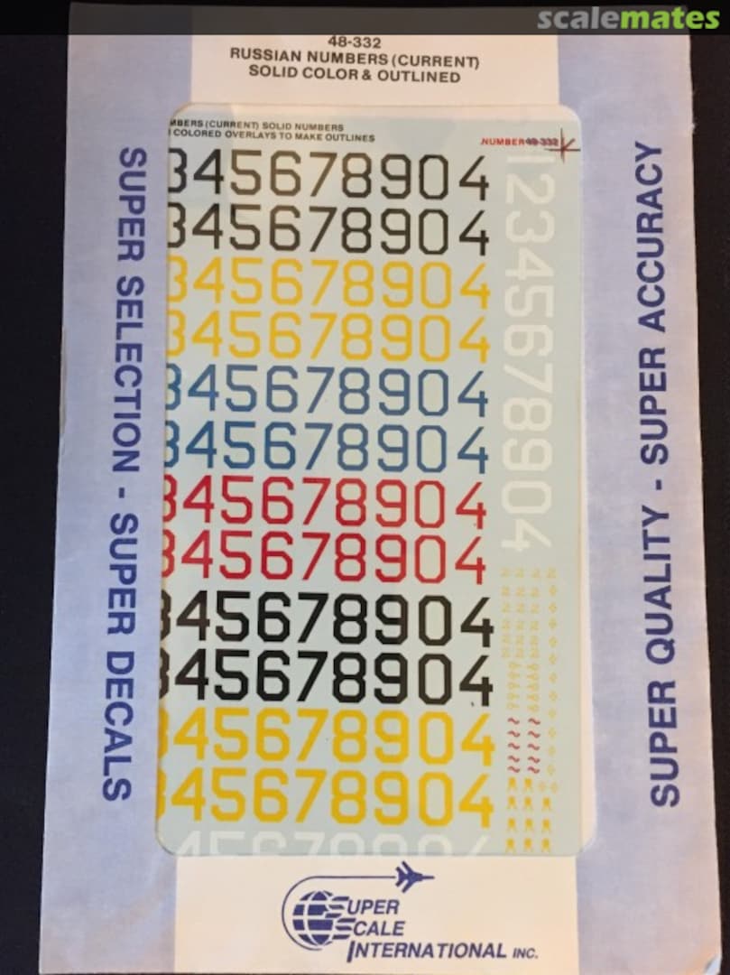 Boxart Russian Numbers (Current) 48-332 SuperScale International Boxart Russian Numbers (Current) 48-332 SuperScale International