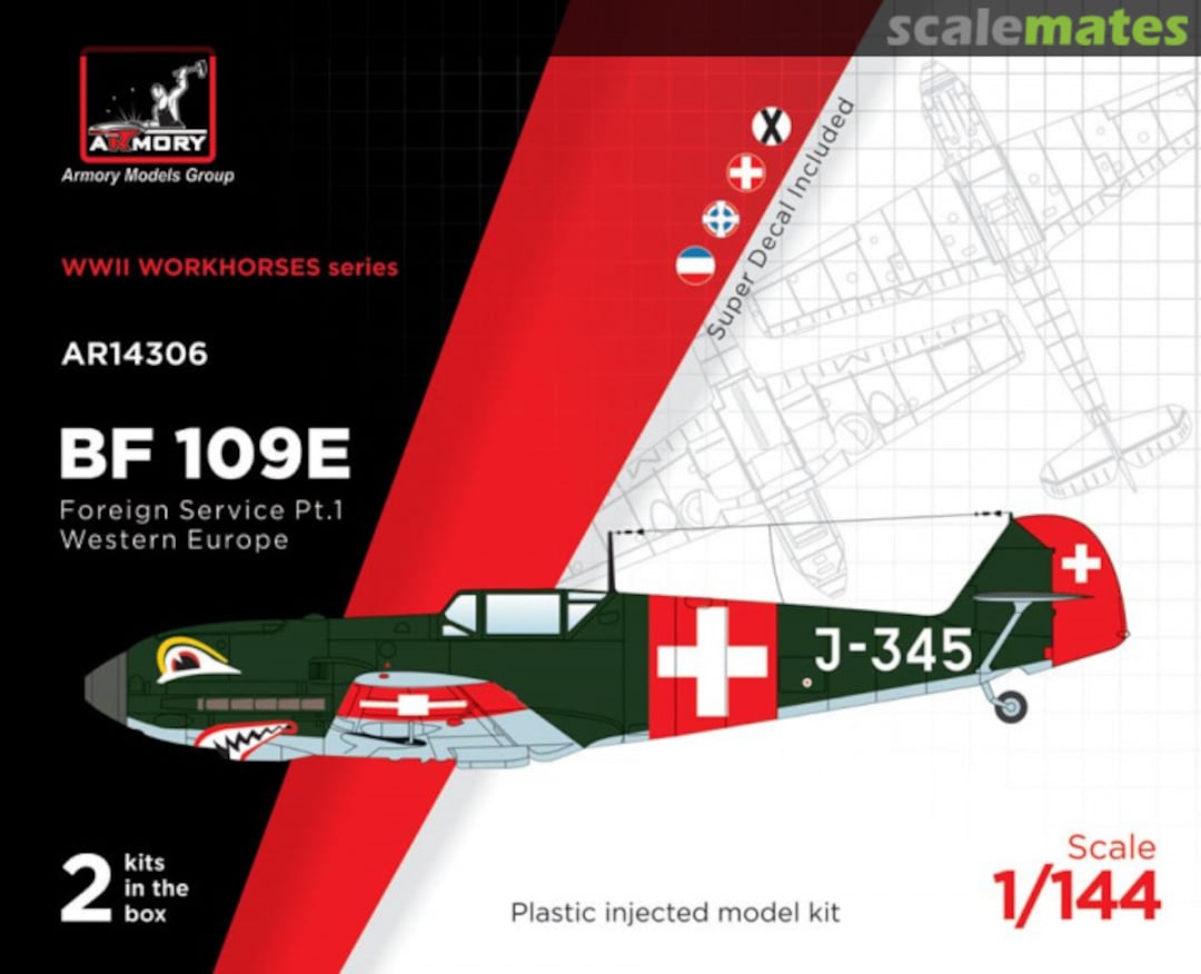 Boxart Messerschmitt Bf 109E Foreign Service Aces, Pt.1 - Spain, Switzeland, Yugoslavia, Serbia AR14306 Armory Boxart Messerschmitt Bf 109E Foreign Service Aces, Pt.1 - Spain, Switzeland, Yugoslavia, Serbia AR14306 Armory
