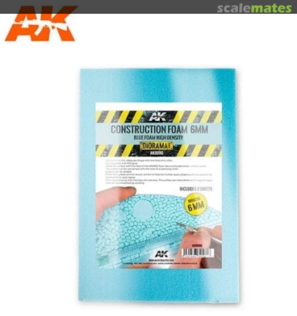 Boxart CONSTRUCTION FOAM 6MM BLUE FOAM HIGH DENSITY AK8096 AK Interactive Boxart CONSTRUCTION FOAM 6MM BLUE FOAM HIGH DENSITY AK8096 AK Interactive