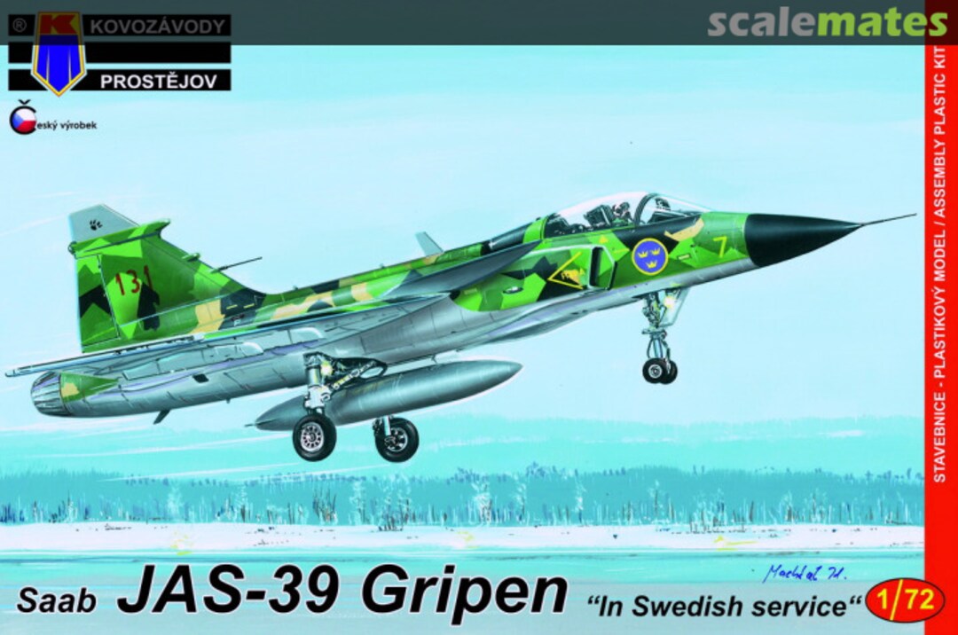 Boxart Saab JAS-39A Gripen "In Swedish Service" KPM0162 Kovozávody Prostějov Boxart Saab JAS-39A Gripen "In Swedish Service" KPM0162 Kovozávody Prostějov
