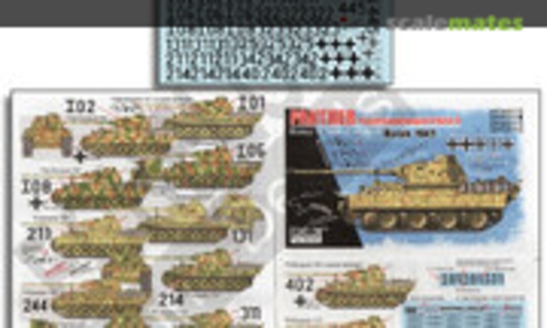 1:35 "Batch 2" Pz.Abt.51 Panther Ds Kursk 1943 (Echelon Fine Details AXT351017) AXT351017