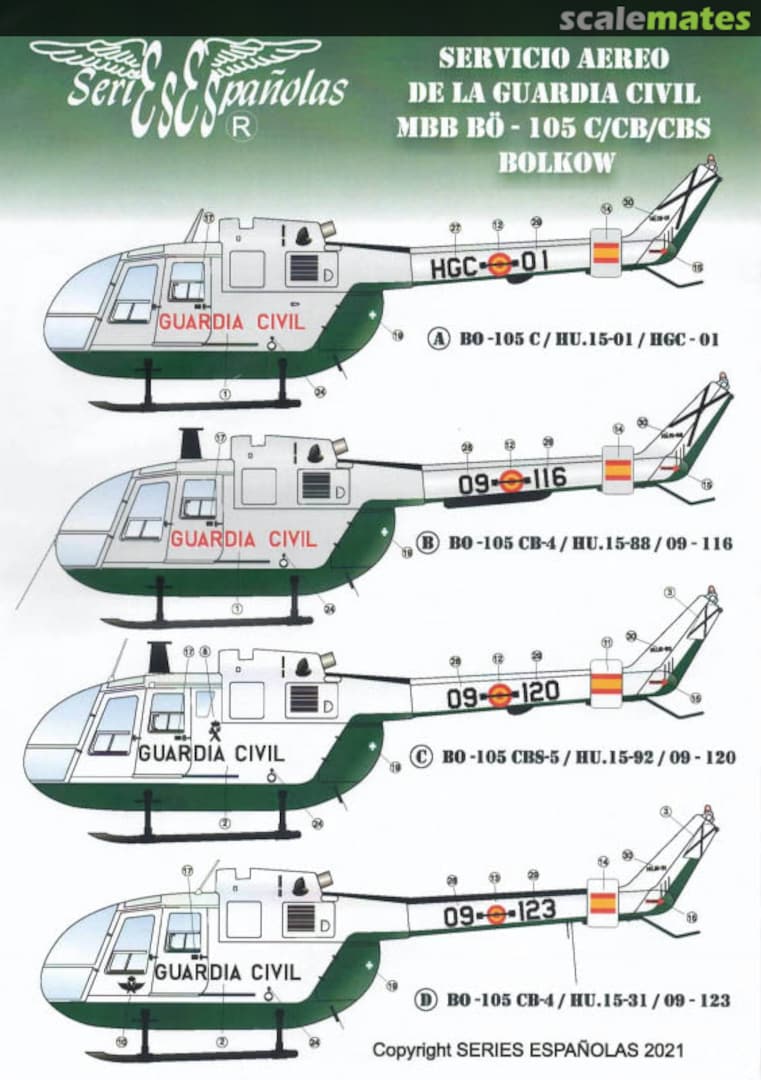 Boxart MBB BÖ-105 C/CB/CBS BOLKOW SE3648 Series Españolas