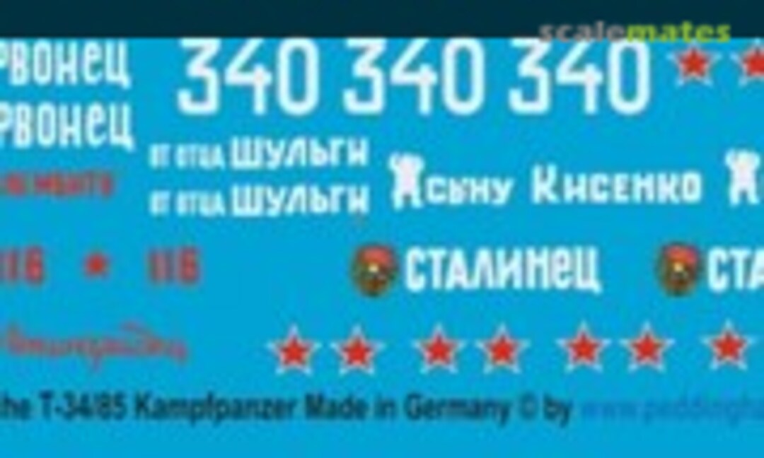 1:35 6 russische T 34/85 Panzer (Peddinghaus-Decals EP 2868) EP 2868