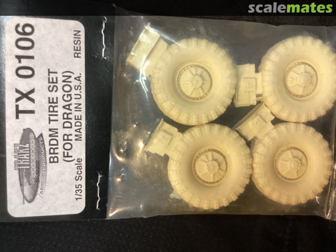 Boxart BRDM Tire Set TX 0106 VLS - Trakz Boxart BRDM Tire Set TX 0106 VLS - Trakz