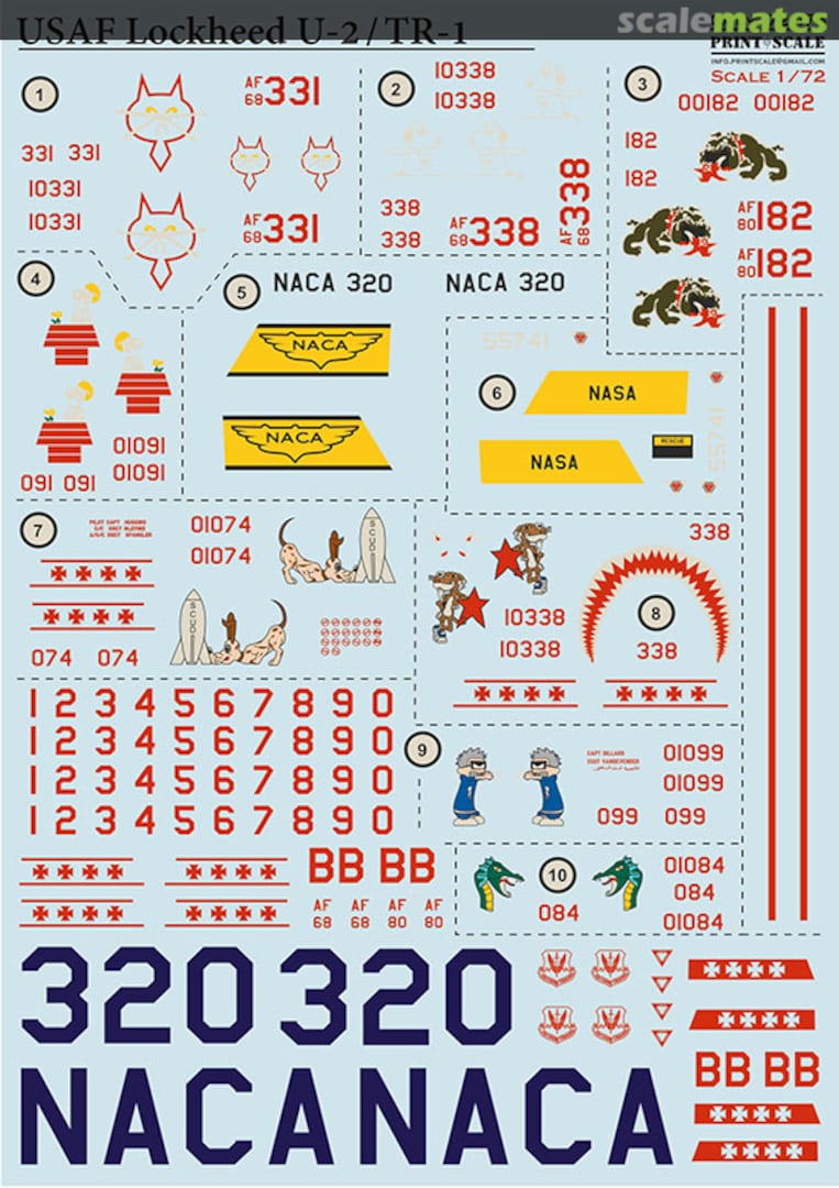 Boxart Lockheed U-2/TR-1 72-475 Print Scale