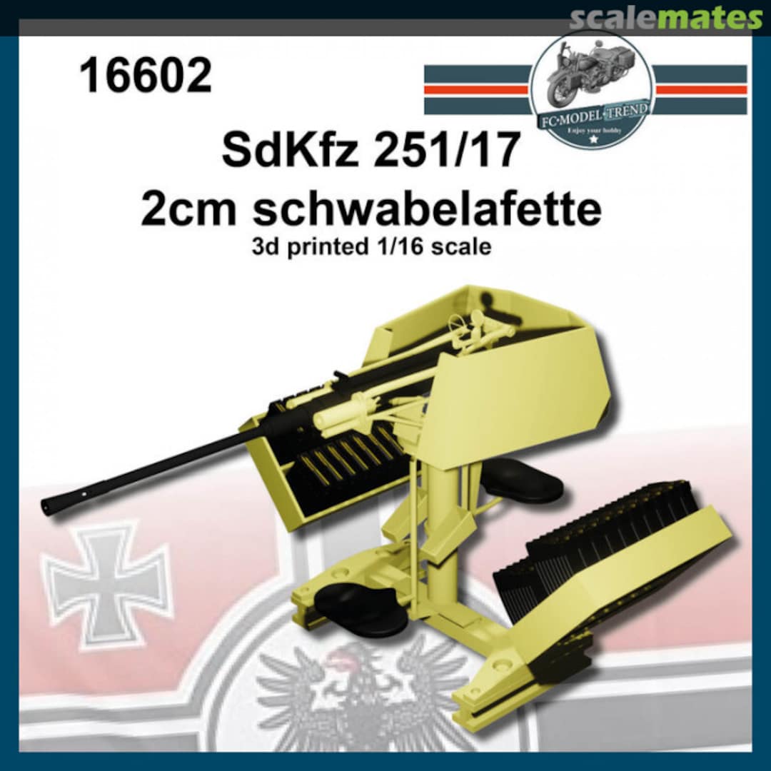 Boxart SdKfz 251/17 2cm Schwabelafette 16602 FC Model Trend Boxart SdKfz 251/17 2cm Schwabelafette 16602 FC Model Trend