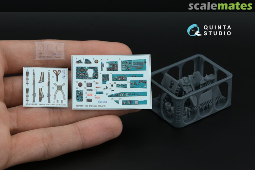 Contents MiG-21bis late Fishbed-N (with ILS Polyot OI) interior 3D decals QD+48581 Quinta Studio Contents MiG-21bis late Fishbed-N (with ILS Polyot OI) interior 3D decals QD+48581 Quinta Studio
