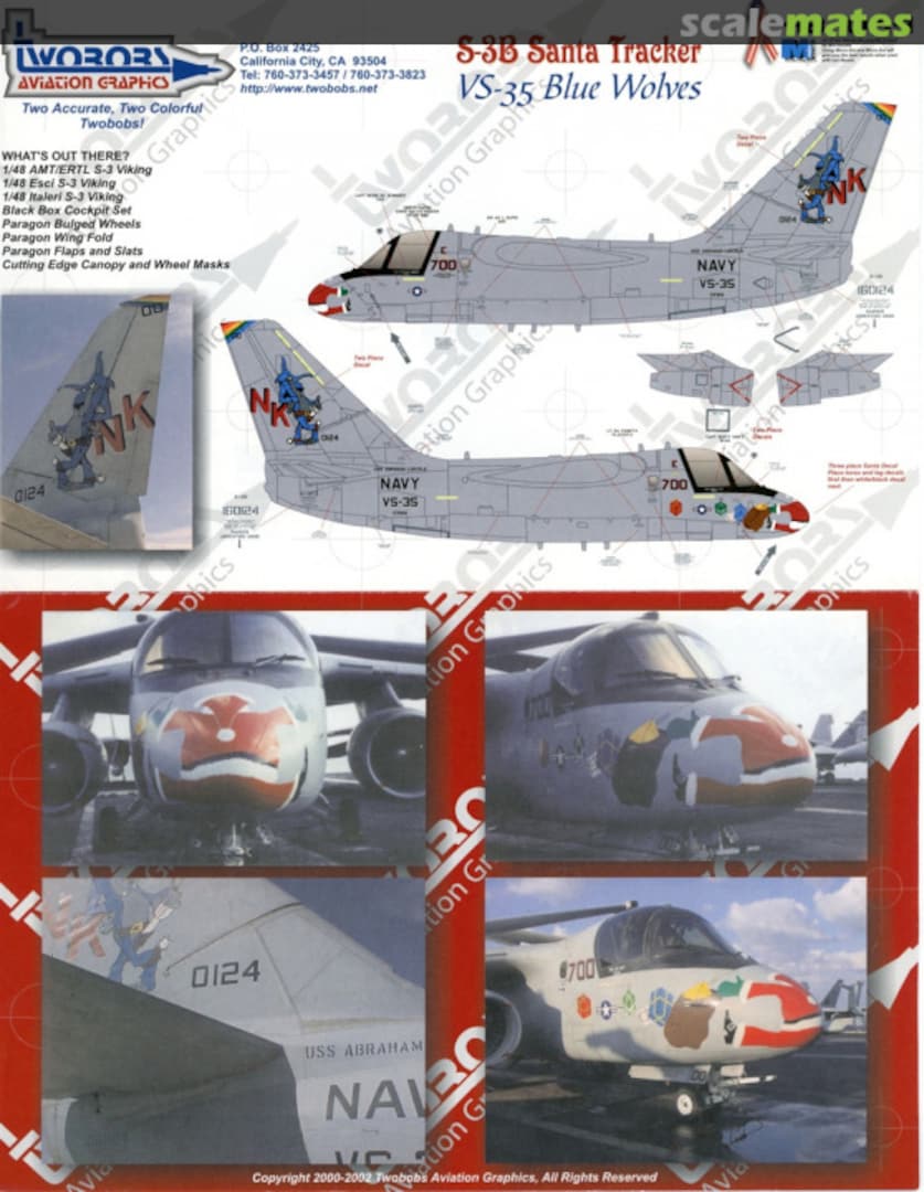Boxart S-3B Santa Tracker 48-044 TwoBobs Aviation Graphics Boxart S-3B Santa Tracker 48-044 TwoBobs Aviation Graphics