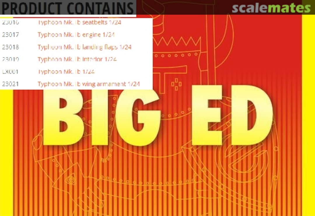 Boxart Typhoon Mk. Ib BIG2401 Eduard Boxart Typhoon Mk. Ib BIG2401 Eduard