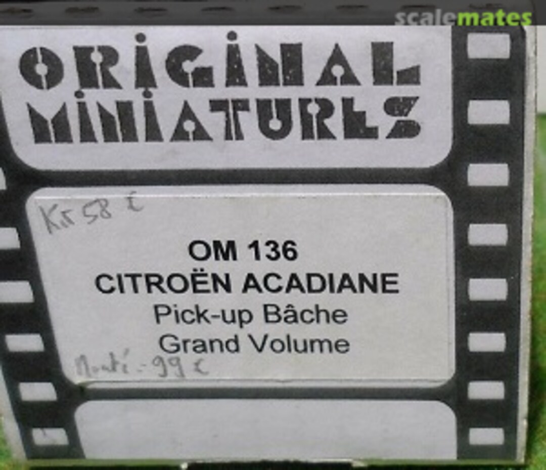 Boxart Citroen Acadiane Pick-up OM136 Original Miniatures Boxart Citroen Acadiane Pick-up OM136 Original Miniatures