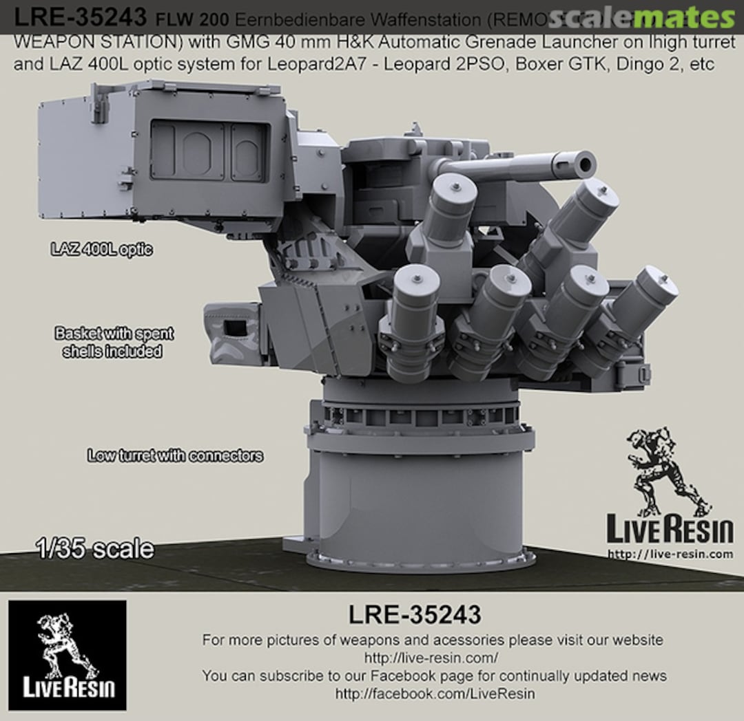 Boxart FLW200 Fernbed. Waffenstation H&K 40mm high turret LRE-35243 Live Resin Boxart FLW200 Fernbed. Waffenstation H&K 40mm high turret LRE-35243 Live Resin